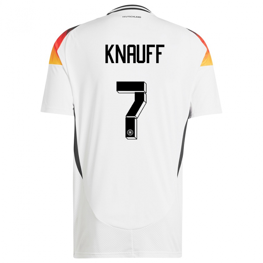 Niño Camiseta Alemania Ansgar Knauff #7 Blanco 1ª Equipación 24-26 La Camisa Chile