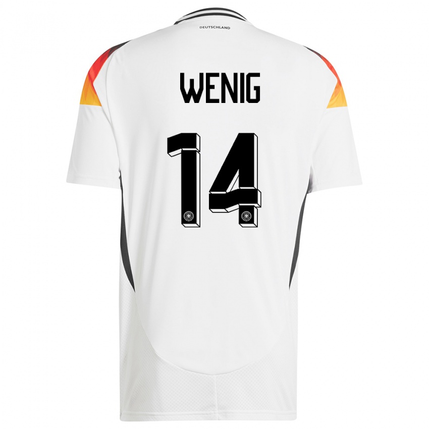 Niño Camiseta Alemania Marcel Wenig #14 Blanco 1ª Equipación 24-26 La Camisa Chile