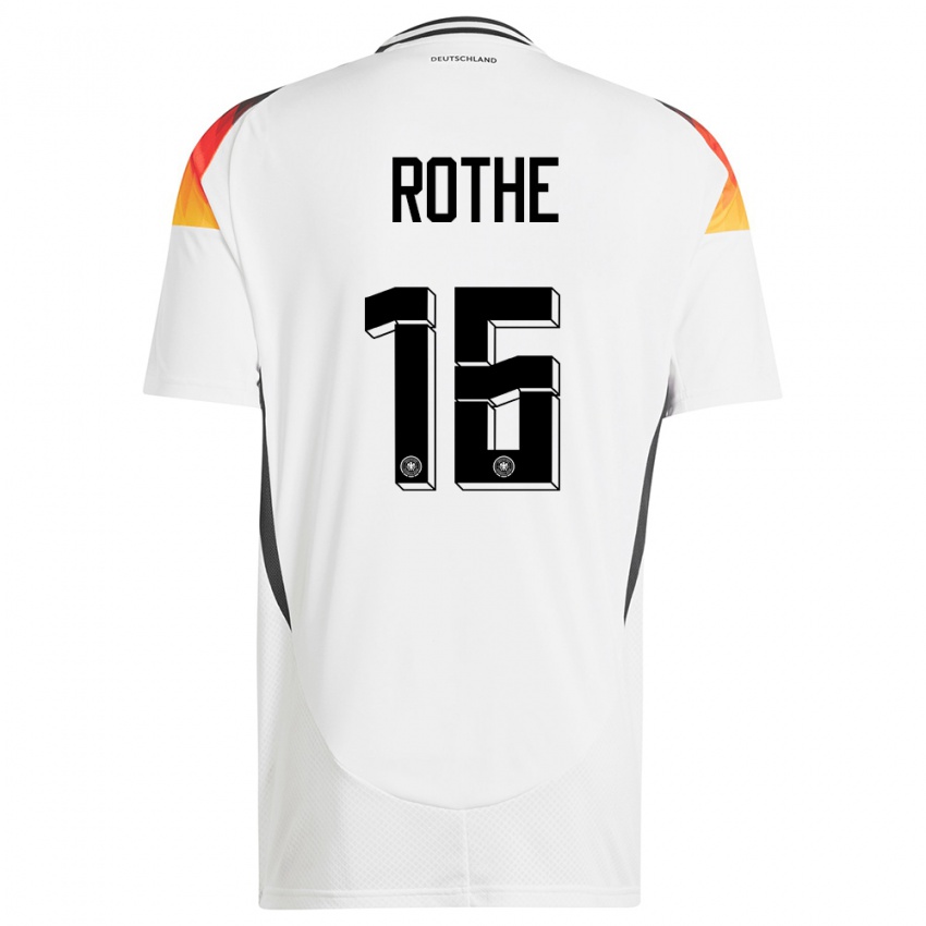 Niño Camiseta Alemania Tom Rothe #16 Blanco 1ª Equipación 24-26 La Camisa Chile