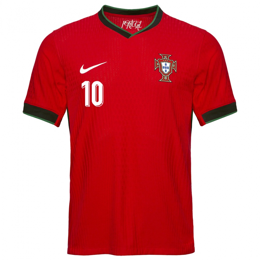 Niño Camiseta Portugal Joao Mario #10 Rojo 1ª Equipación 24-26 La Camisa Chile