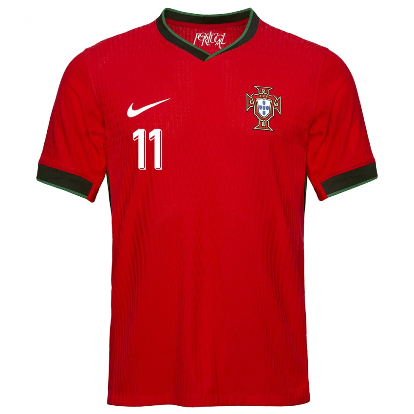 Niño Camiseta Portugal Diego Moreira #11 Rojo 1ª Equipación 24-26 La Camisa Chile