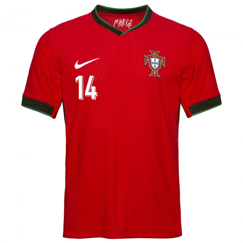 Niño Camiseta Portugal Guilherme Gaspar #14 Rojo 1ª Equipación 24-26 La Camisa Chile