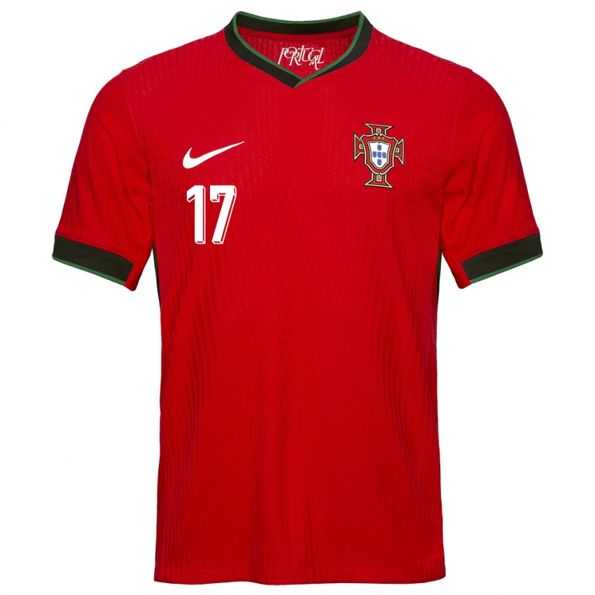 Niño Camiseta Portugal Vasco Sousa #17 Rojo 1ª Equipación 24-26 La Camisa Chile