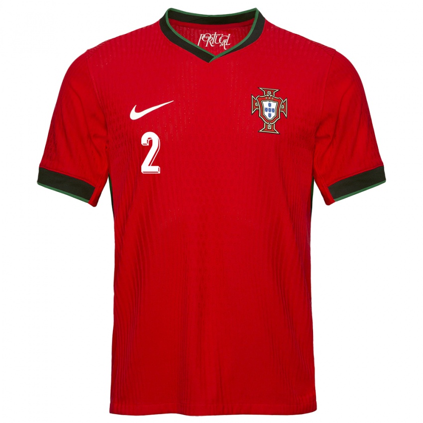 Niño Camiseta Portugal Martim Fernandes #2 Rojo 1ª Equipación 24-26 La Camisa Chile