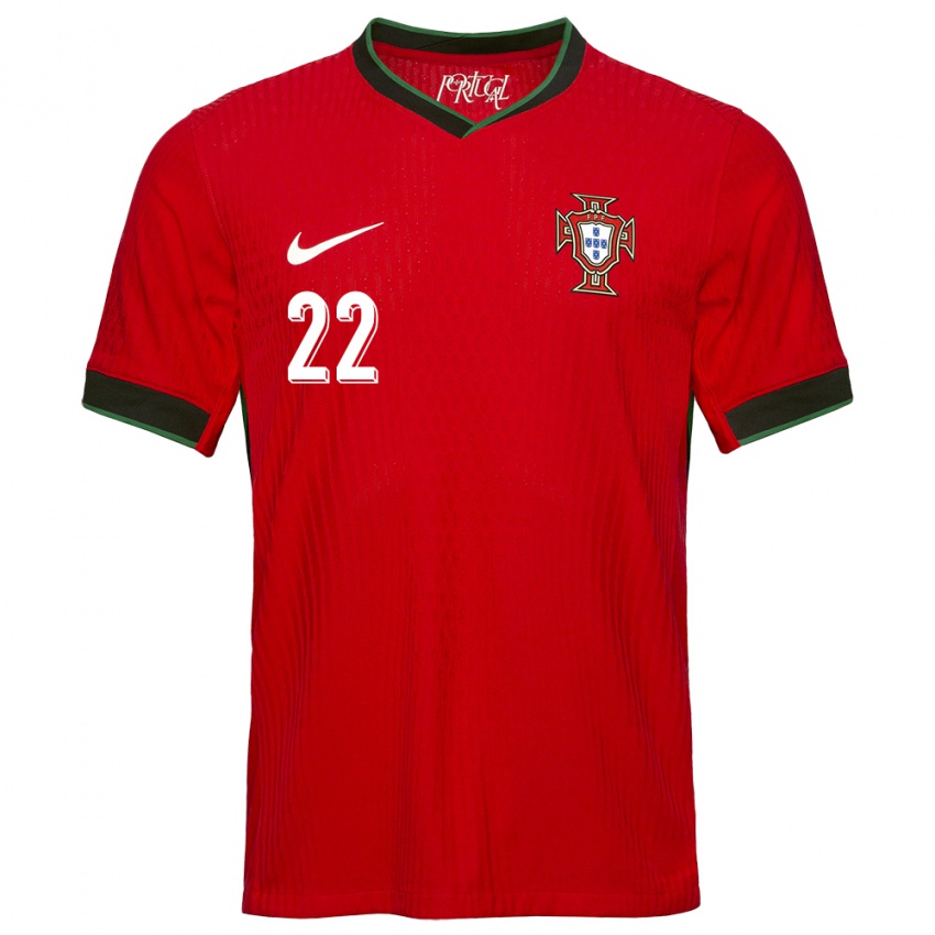 Niño Camiseta Portugal Rute Costa #22 Rojo 1ª Equipación 24-26 La Camisa Chile