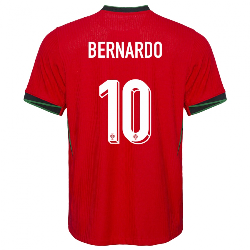 Niño Camiseta Portugal Bernardo Silva #10 Rojo 1ª Equipación 24-26 La Camisa Chile