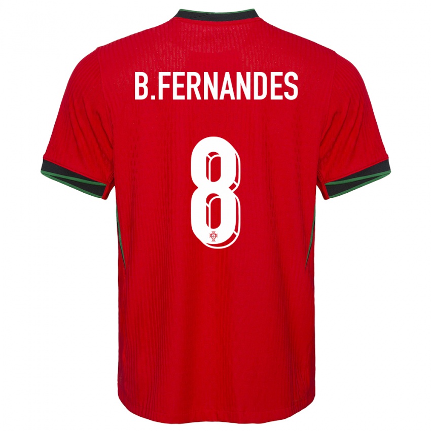 Niño Camiseta Portugal Bruno Fernandes #8 Rojo 1ª Equipación 24-26 La Camisa Chile