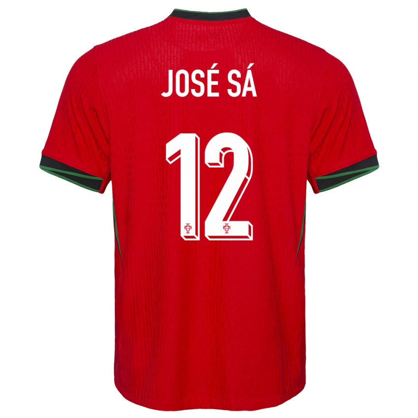 Niño Camiseta Portugal Jose Sa #12 Rojo 1ª Equipación 24-26 La Camisa Chile