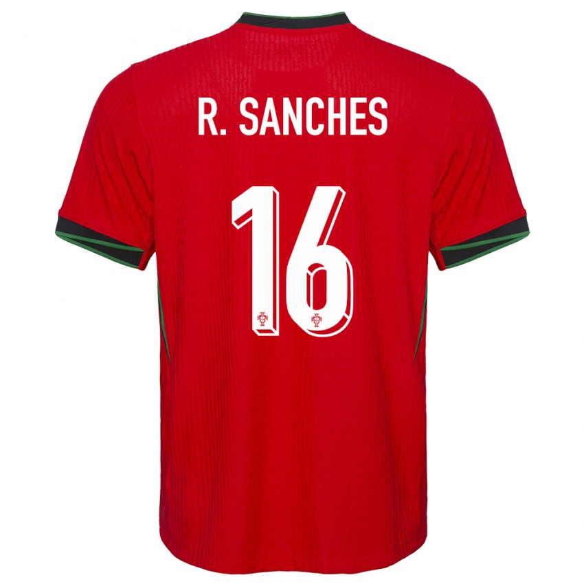 Niño Camiseta Portugal Renato Sanches #16 Rojo 1ª Equipación 24-26 La Camisa Chile