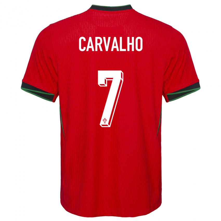 Niño Camiseta Portugal Fabio Carvalho #7 Rojo 1ª Equipación 24-26 La Camisa Chile