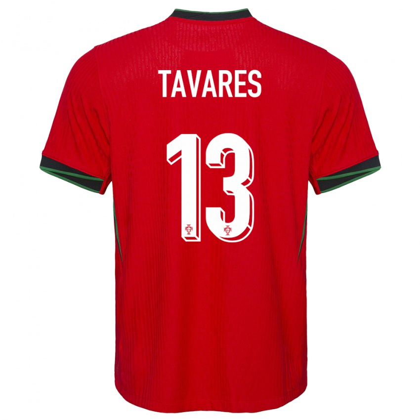 Niño Camiseta Portugal Nuno Tavares #13 Rojo 1ª Equipación 24-26 La Camisa Chile