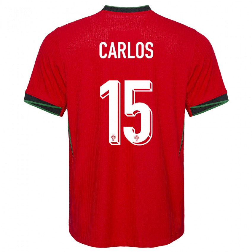 Niño Camiseta Portugal Ze Carlos #15 Rojo 1ª Equipación 24-26 La Camisa Chile
