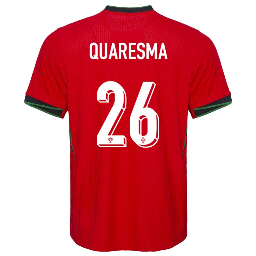 Niño Camiseta Portugal Eduardo Quaresma #26 Rojo 1ª Equipación 24-26 La Camisa Chile