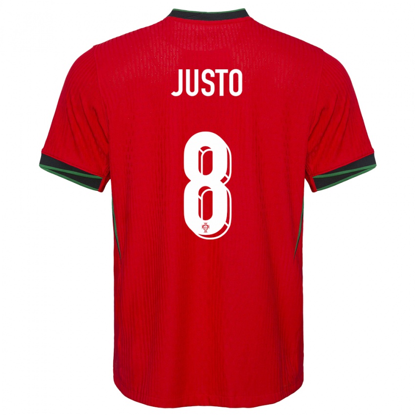 Niño Camiseta Portugal Samuel Justo #8 Rojo 1ª Equipación 24-26 La Camisa Chile