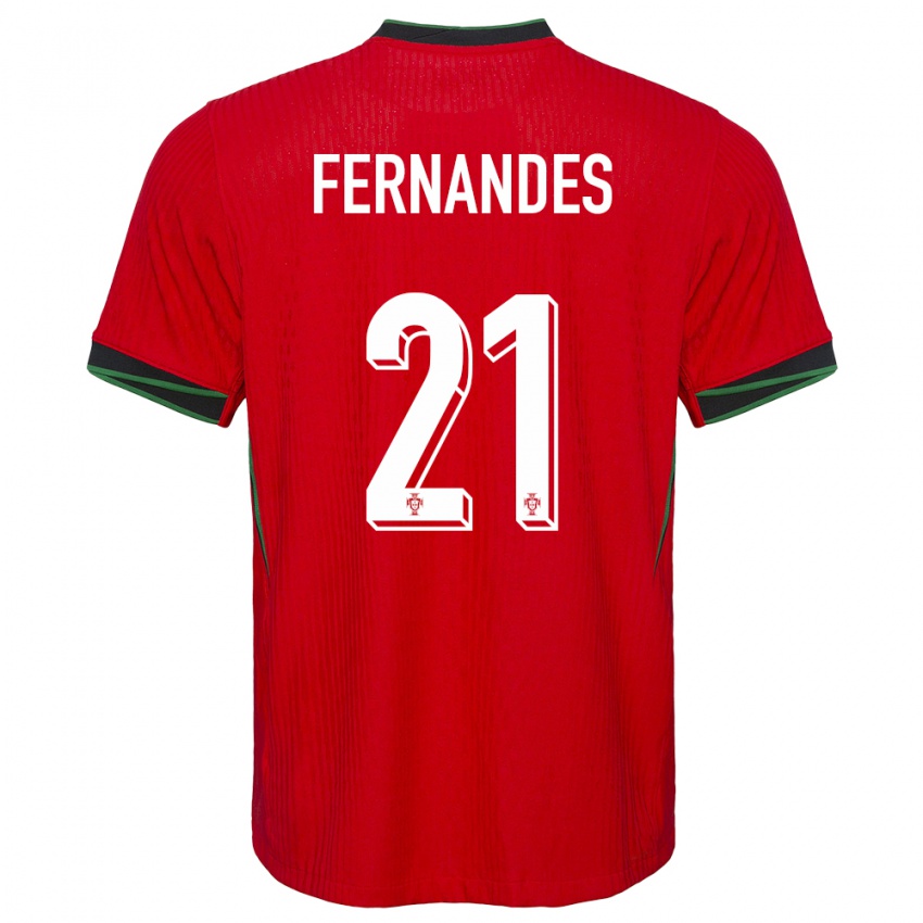 Niño Camiseta Portugal Mateus Fernandes #21 Rojo 1ª Equipación 24-26 La Camisa Chile