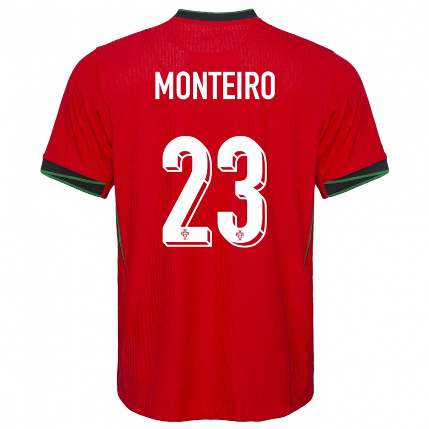 Niño Camiseta Portugal David Monteiro #23 Rojo 1ª Equipación 24-26 La Camisa Chile