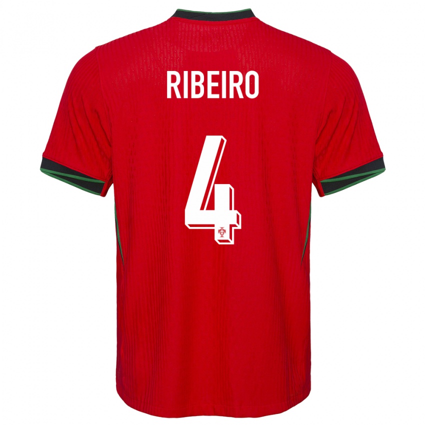 Niño Camiseta Portugal Ricardo Ribeiro #4 Rojo 1ª Equipación 24-26 La Camisa Chile