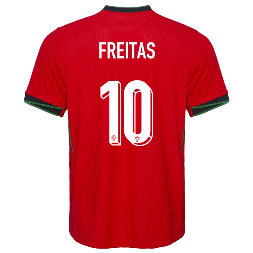 Niño Camiseta Portugal Tiago Freitas #10 Rojo 1ª Equipación 24-26 La Camisa Chile