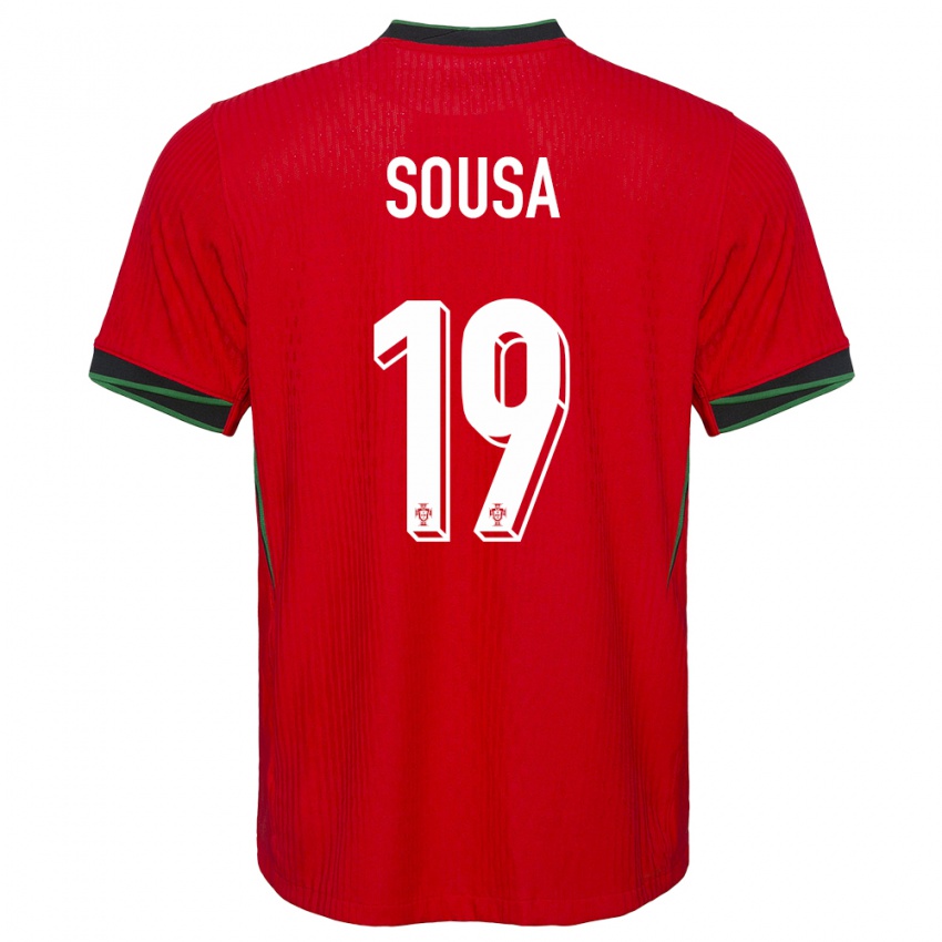 Niño Camiseta Portugal Goncalo Sousa #19 Rojo 1ª Equipación 24-26 La Camisa Chile