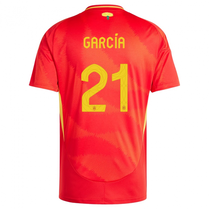 Niño Camiseta España Sheila Garcia #21 Rojo 1ª Equipación 24-26 La Camisa Chile