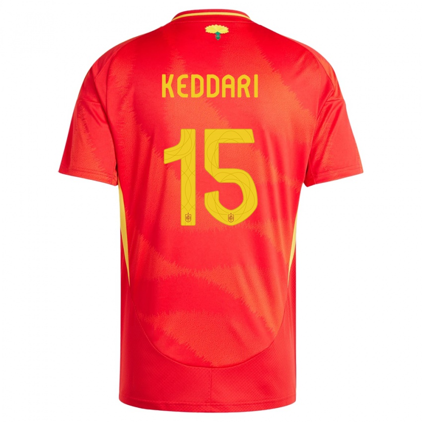 Niño Camiseta España Wassim Keddari #15 Rojo 1ª Equipación 24-26 La Camisa Chile