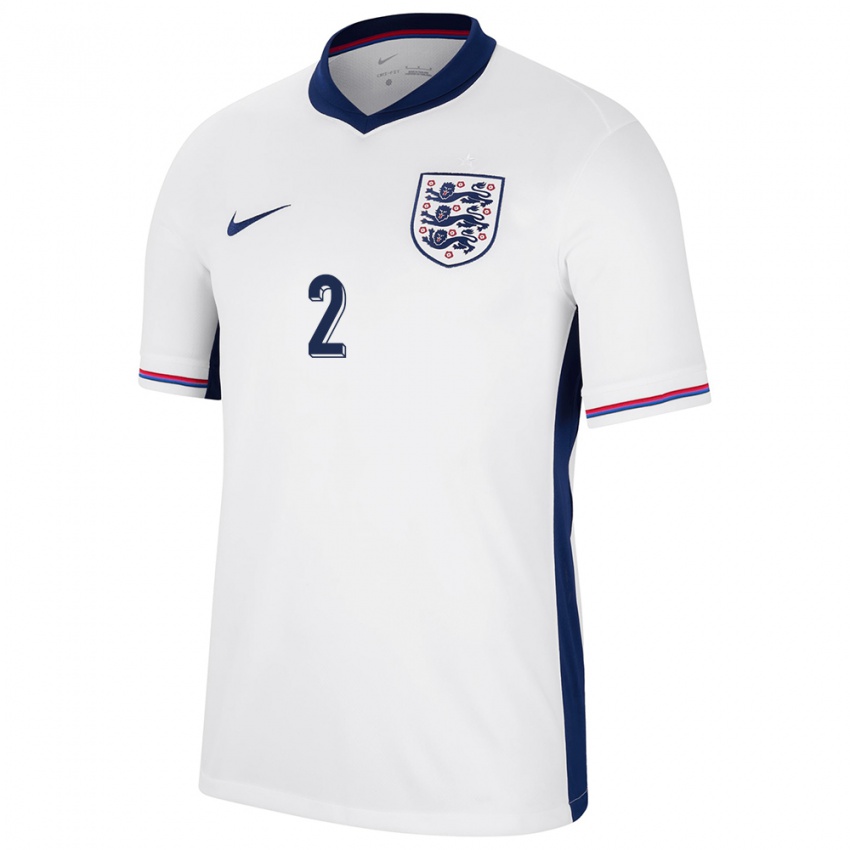 Niño Camiseta Inglaterra Lucy Bronze #2 Blanco 1ª Equipación 24-26 La Camisa Chile