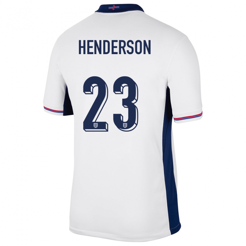 Niño Camiseta Inglaterra Dean Henderson #23 Blanco 1ª Equipación 24-26 La Camisa Chile