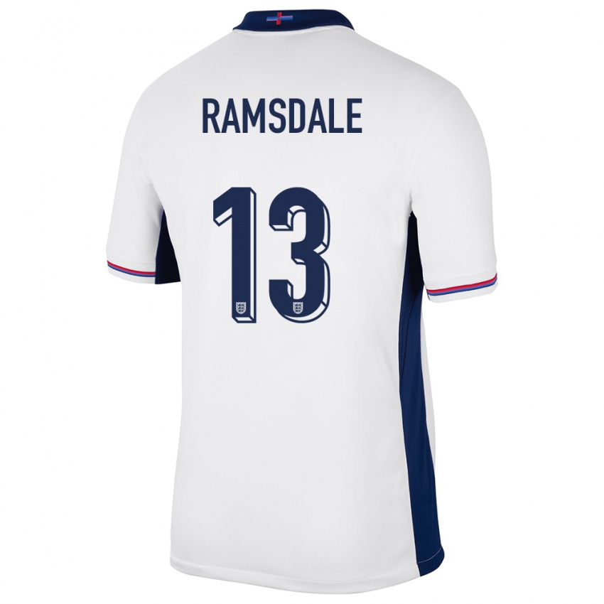 Niño Camiseta Inglaterra Aaron Ramsdale #133 Blanco 1ª Equipación 24-26 La Camisa Chile