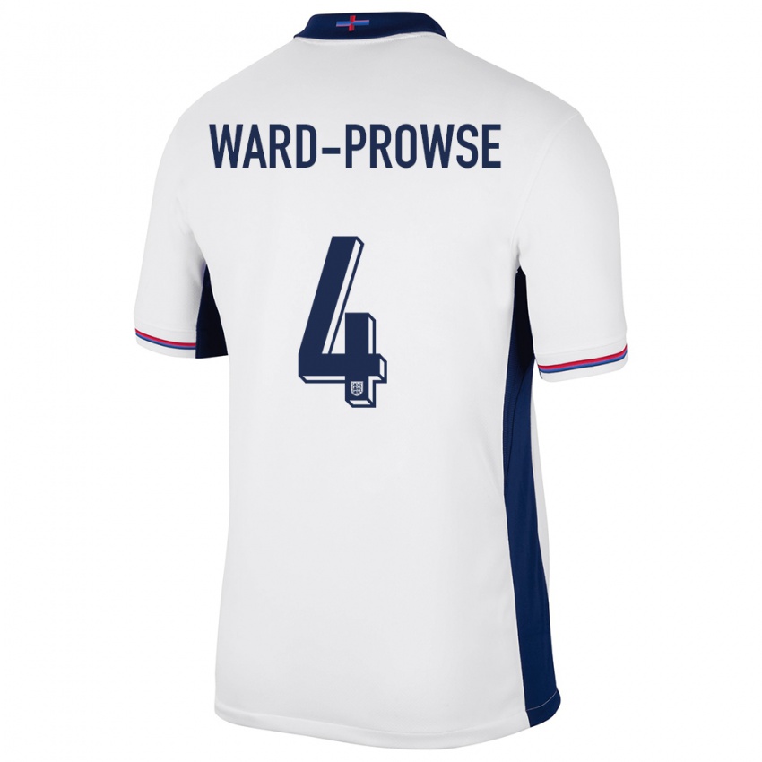 Niño Camiseta Inglaterra James Ward-Prowse #4 Blanco 1ª Equipación 24-26 La Camisa Chile