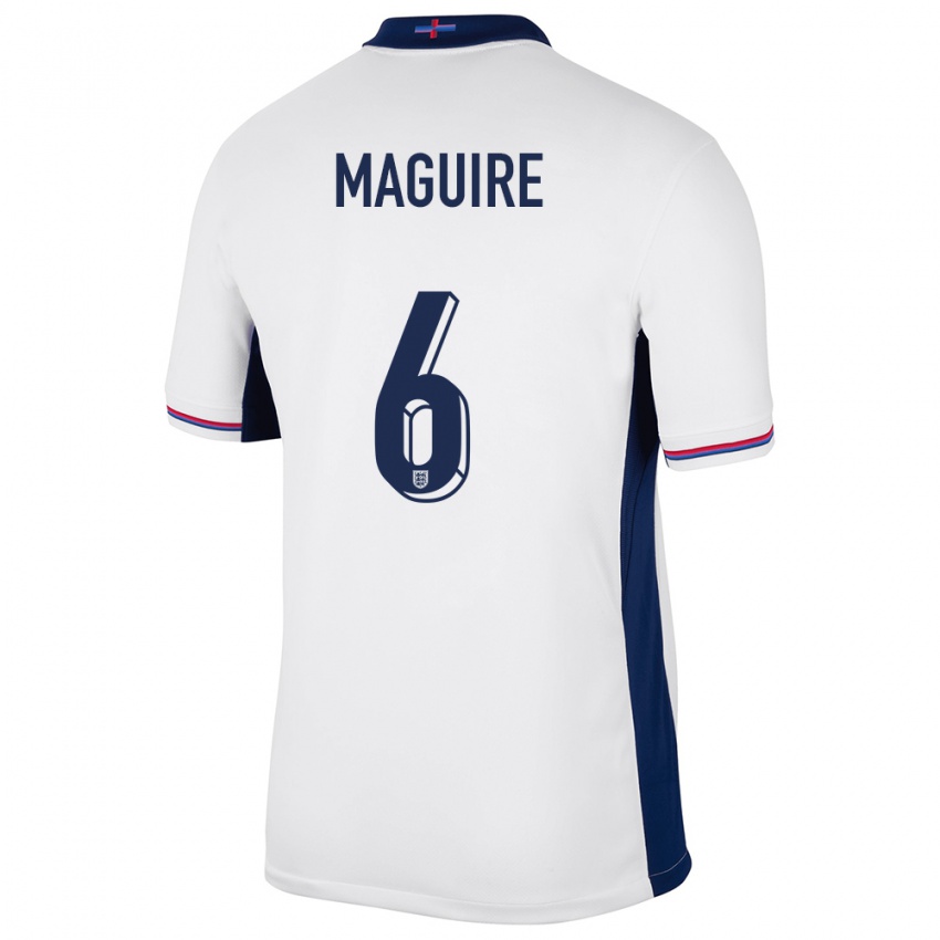 Niño Camiseta Inglaterra Harry Maguire #6 Blanco 1ª Equipación 24-26 La Camisa Chile