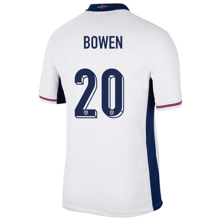 Niño Camiseta Inglaterra Jarrod Bowen #20 Blanco 1ª Equipación 24-26 La Camisa Chile