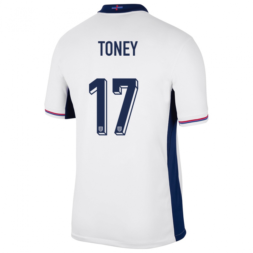 Niño Camiseta Inglaterra Ivan Toney #17 Blanco 1ª Equipación 24-26 La Camisa Chile