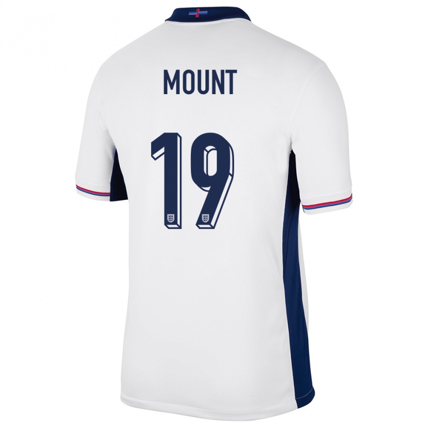 Niño Camiseta Inglaterra Mason Mount #19 Blanco 1ª Equipación 24-26 La Camisa Chile