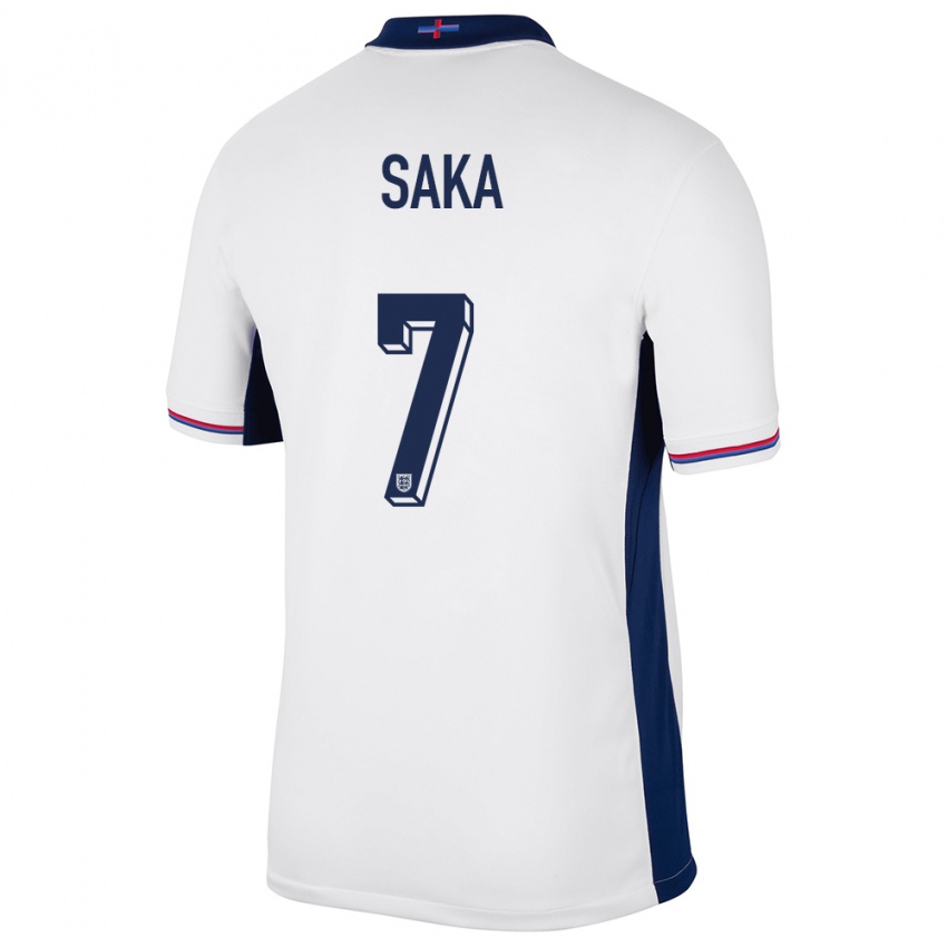 Niño Camiseta Inglaterra Bukayo Saka #7 Blanco 1ª Equipación 24-26 La Camisa Chile