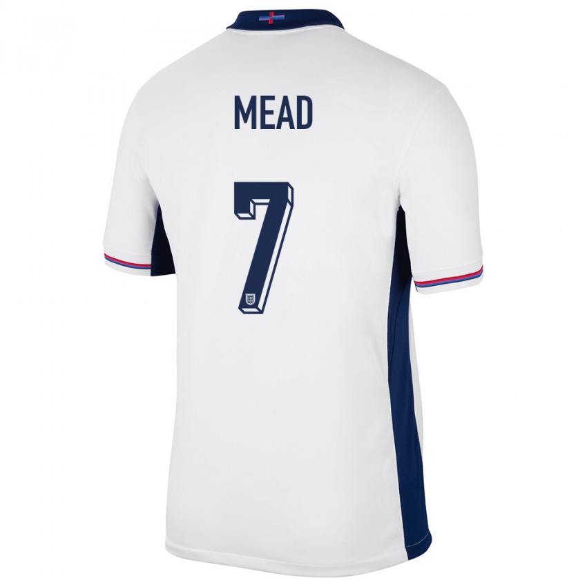 Niño Camiseta Inglaterra Beth Mead #7 Blanco 1ª Equipación 24-26 La Camisa Chile