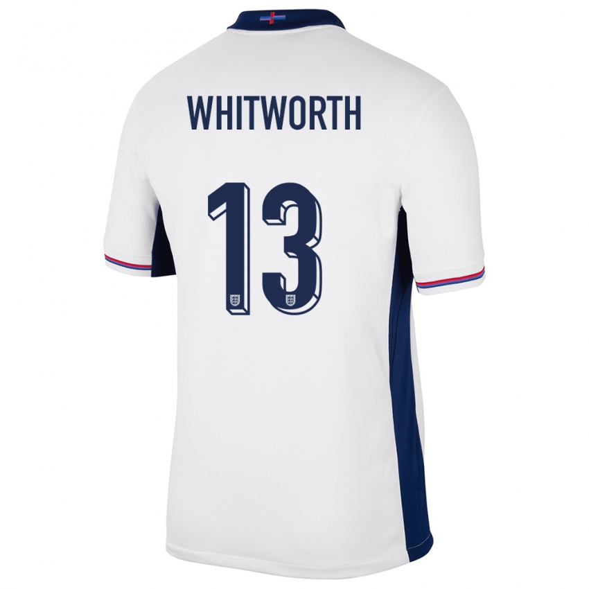 Niño Camiseta Inglaterra Joseph Whitworth #13 Blanco 1ª Equipación 24-26 La Camisa Chile