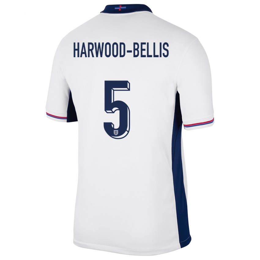 Niño Camiseta Inglaterra Taylor Harwood Bellis #5 Blanco 1ª Equipación 24-26 La Camisa Chile