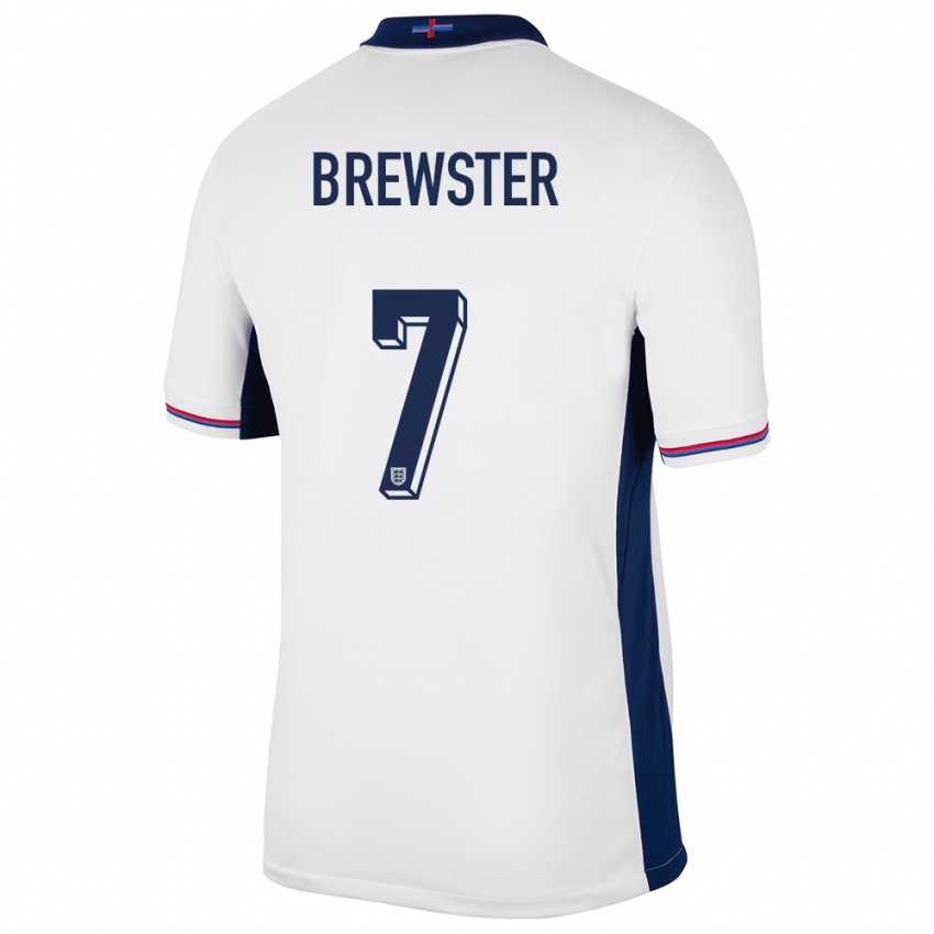 Niño Camiseta Inglaterra Rhian Brewster #7 Blanco 1ª Equipación 24-26 La Camisa Chile