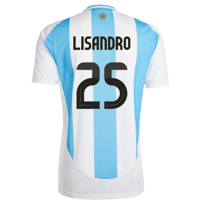 Niño Camiseta Argentina Lisandro Martinez #255 Blanco Azul 1ª Equipación 24-26 La Camisa Chile