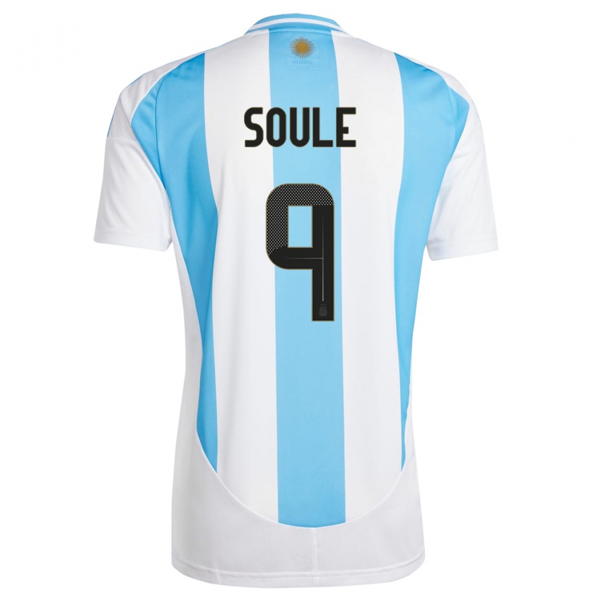 Niño Camiseta Argentina Matias Soule #9 Blanco Azul 1ª Equipación 24-26 La Camisa Chile