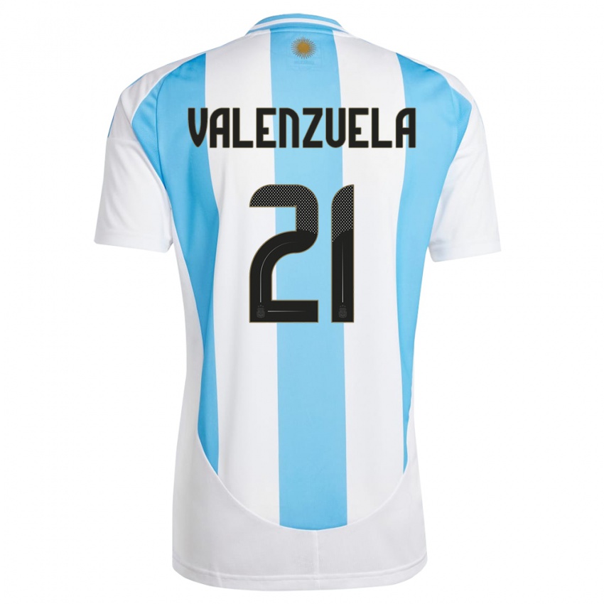 Niño Camiseta Argentina Fernando Valenzuela #21 Blanco Azul 1ª Equipación 24-26 La Camisa Chile