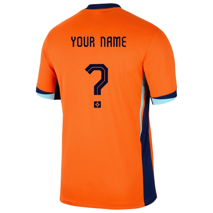 Niño Camiseta Países Bajos Su Nombre #0 Naranja 1ª Equipación 24-26 La Camisa Chile