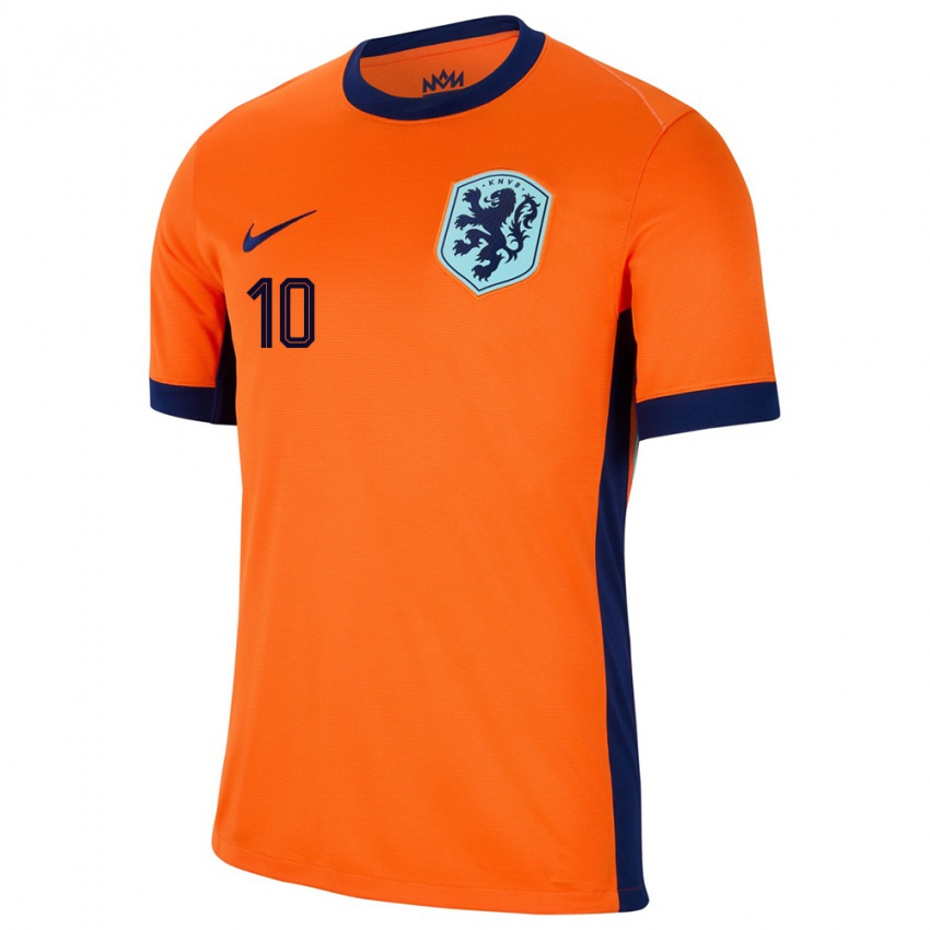 Niño Camiseta Países Bajos Danielle Van De Donk #10 Naranja 1ª Equipación 24-26 La Camisa Chile