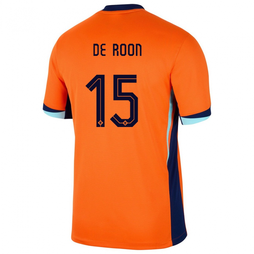 Niño Camiseta Países Bajos Marten De Roon #15 Naranja 1ª Equipación 24-26 La Camisa Chile