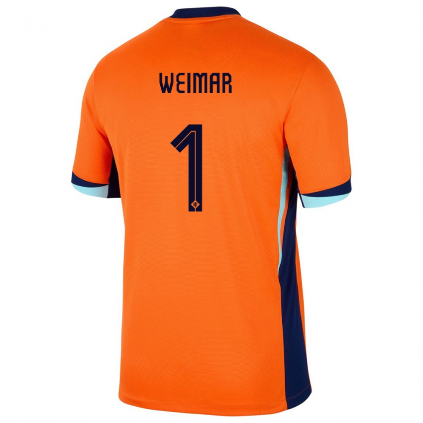 Niño Camiseta Países Bajos Jacintha Weimar #1 Naranja 1ª Equipación 24-26 La Camisa Chile