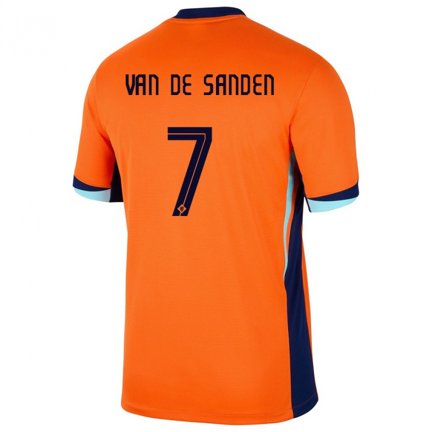 Niño Camiseta Países Bajos Shanice Van De Sanden #7 Naranja 1ª Equipación 24-26 La Camisa Chile