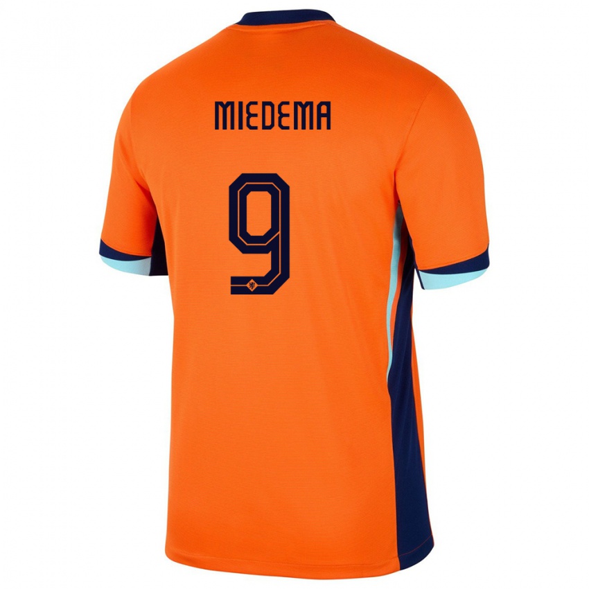 Niño Camiseta Países Bajos Vivianne Miedema #9 Naranja 1ª Equipación 24-26 La Camisa Chile