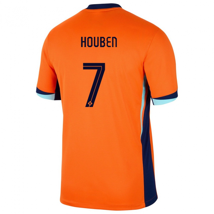 Niño Camiseta Países Bajos Iggy Houben #7 Naranja 1ª Equipación 24-26 La Camisa Chile