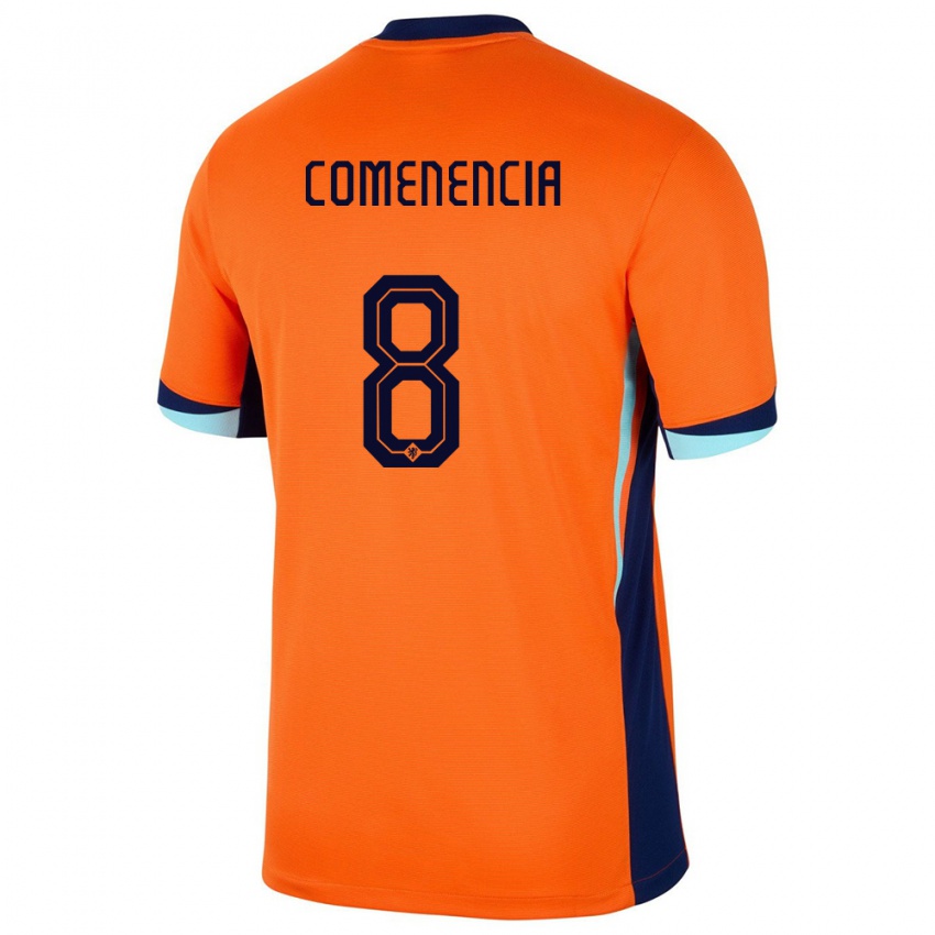 Niño Camiseta Países Bajos Livano Comenencia #8 Naranja 1ª Equipación 24-26 La Camisa Chile