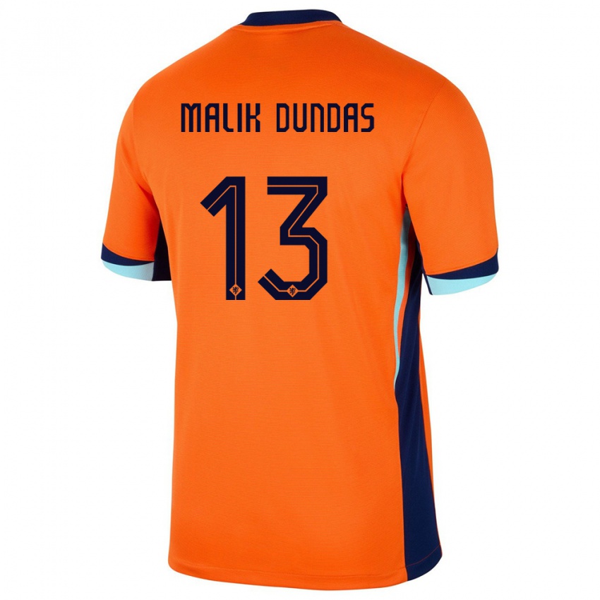 Niño Camiseta Países Bajos Noa Malik Dundas #13 Naranja 1ª Equipación 24-26 La Camisa Chile